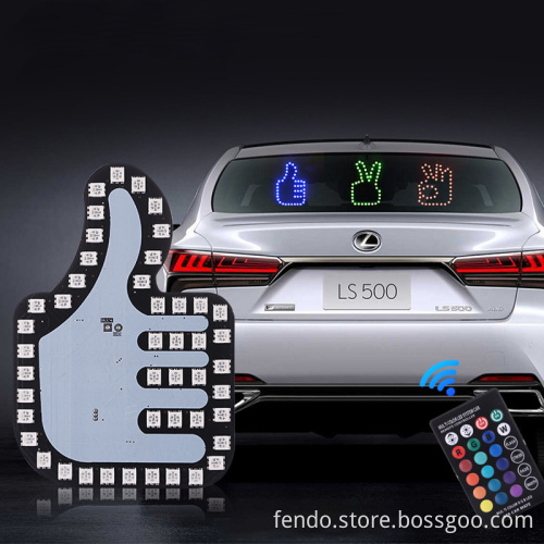 5V RGB Finger Light USB Car Window Gesture Control LED Light with Remote